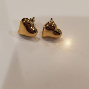Elegant Gold Heart Earrings